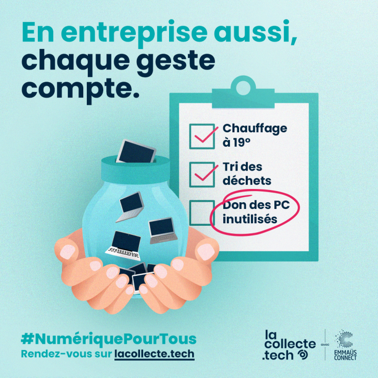 Emmaüs Connect lance un appel aux dons de matériel numérique professionnel #NumériquePourTous