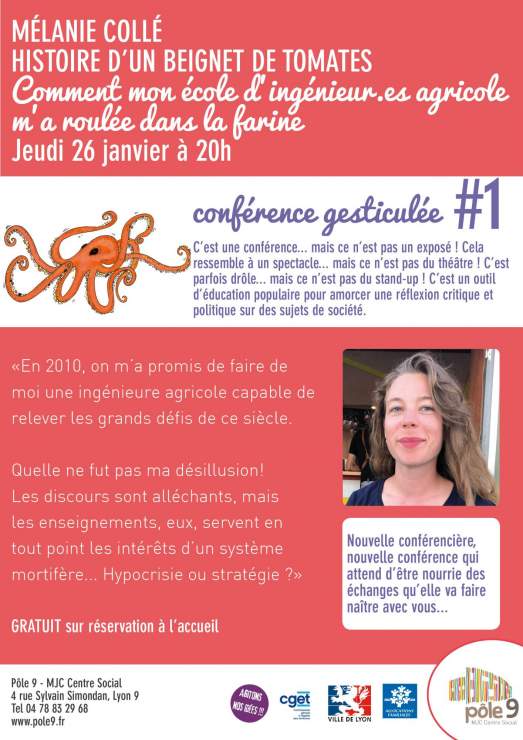 Conférence gesticulée Mélanie Collé - Histoire d'un beignet de tomates